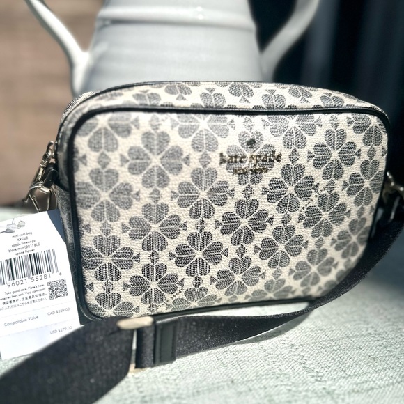 Kate Spade Black and White Floral Crossbody Bag - Picture 1 of 10